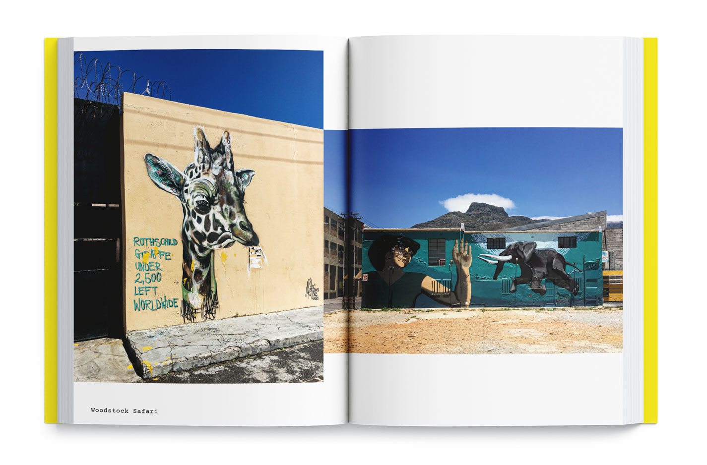 A page from "Cape Town as a State of Heart" a book by So Splendid Agency, photographs by Hetty Zantman in Woodstock, Cape Town, South Africa.