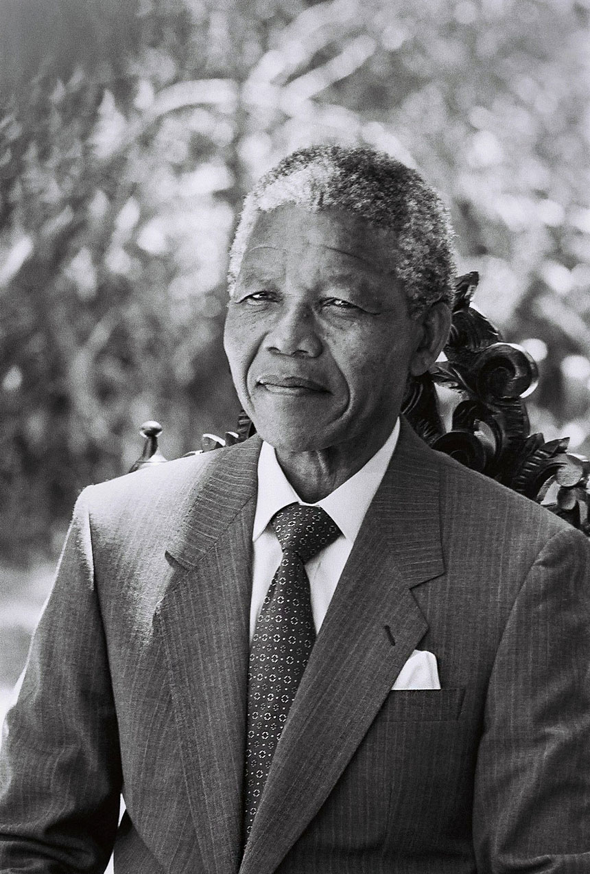 Nelson Mandela anti apartheid activist, statesman and president of South Africa from 1994 to 1999.